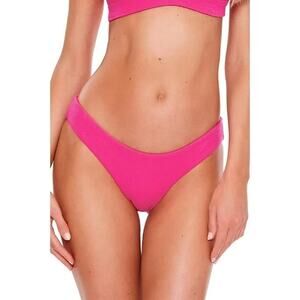 Becca Raspberry Ruched Swim Bottom Separates Small